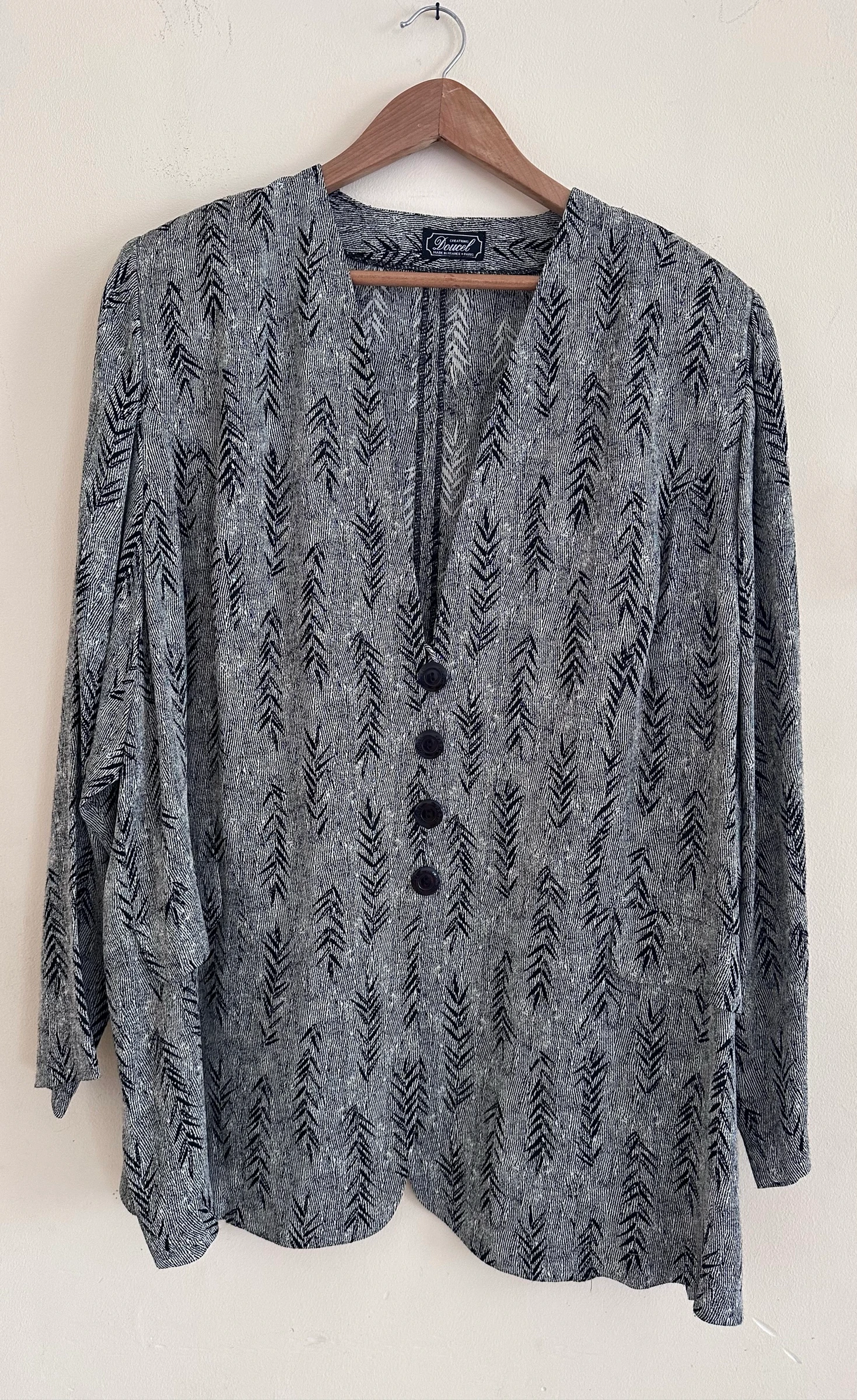 Blazer Vintage Chic  – Créations Doucel Paris Made in France (T. 48/50) – photo 2